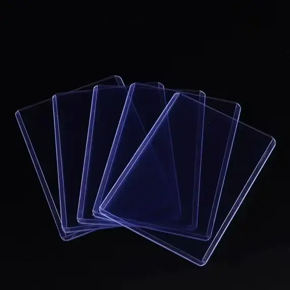 35PT Top Cover Loader Clear Protective Trading Card Holder Hard Plastic Card Sleeves Holder for Baseball Card Sports Cards