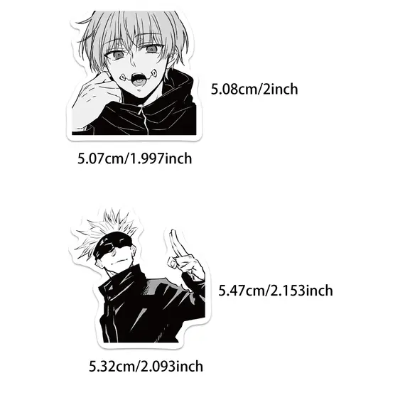 50/100PCS anime Jujutsu Kaisen stickers black and white style graffiti stickers DIY car phone laptop skateboard guitar stickers