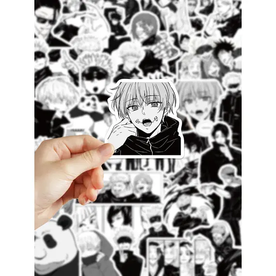 50/100PCS anime Jujutsu Kaisen stickers black and white style graffiti stickers DIY car phone laptop skateboard guitar stickers