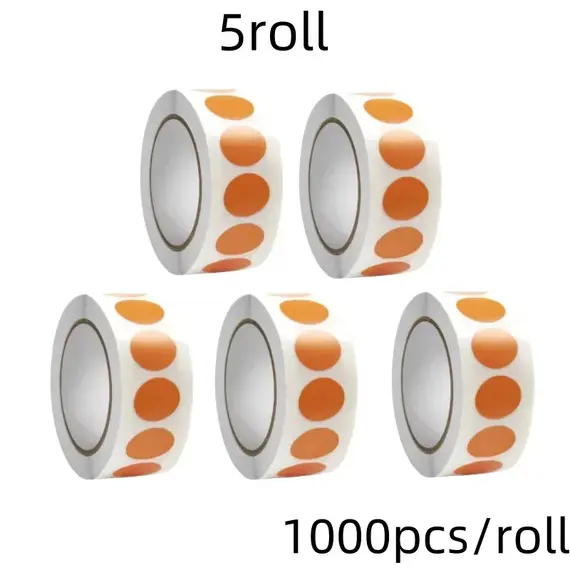 1000 PCS Color Dot Label Sticker  Classification Mark Coated Paper Sticker Rolls  Kawaii Stationery  Aesthetic
