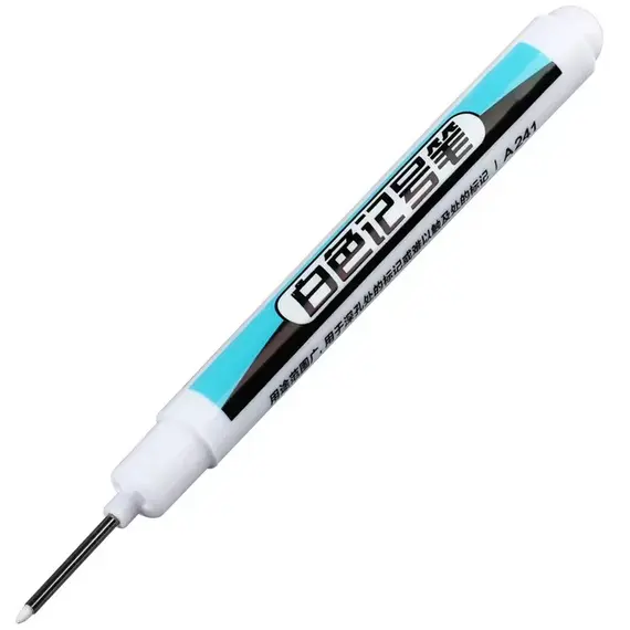 White Marker Oily Fine Tip Courier Waterproof Non-Fading Advertising Greeting Card Tire Glass Highlighter Pen Can Not Be Erased