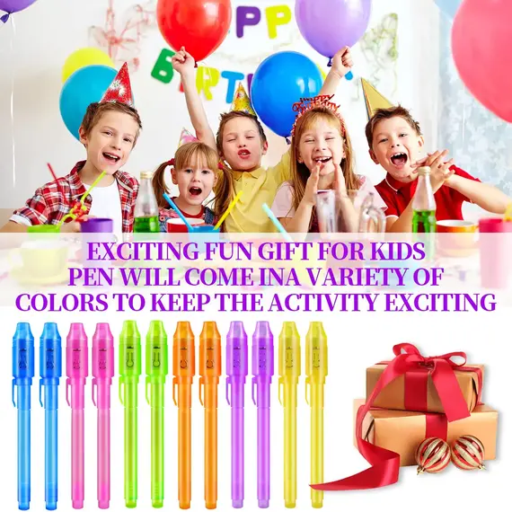 10pcs Invisible Ink Pen Magic Pen with UV Light Disappearing Ink Pens for Kids Party Favors  Classroom Prizes Secret Message