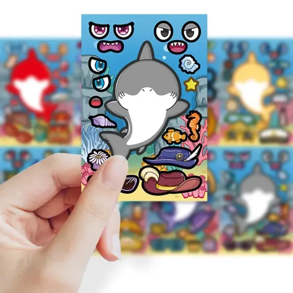 8Pcs Shark Stickers Marine Life Theme Decorative Decals Anime Worlds Store