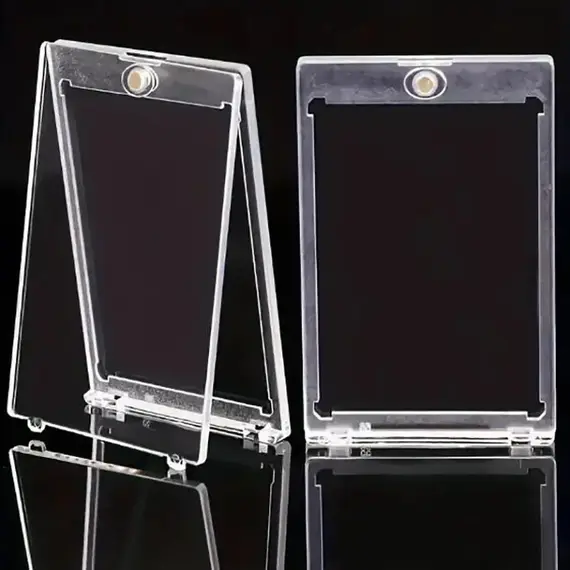 HD Magnetic Card Holder 35Pt for Trading Baseball Card Protector Case Clear Magnet Top Loaders for Korean Kpop Idol Photo Cards