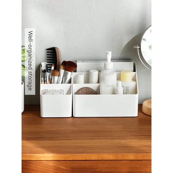 Dormitory living room desktop storage box plastic office cosmetics finishing box remote multi-function finishing storage box bat