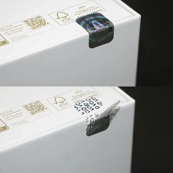 300/600pcs 2.5x1.5cm Security Seal Tamper Proof Stickers Holographic Warranty Void Laser Label with Serial Number Adhesive Label