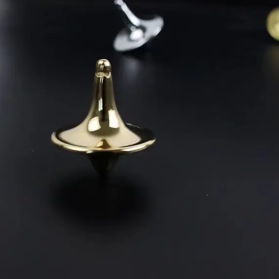 Metal Gyro Hot Movie Totem Silver Hand Spinning Top Fingertips Small Cyclone Gyroscope Antistress Fidget Toys For Children Gifts