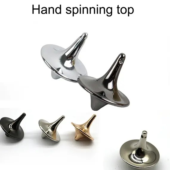 Metal Gyro Hot Movie Totem Silver Hand Spinning Top Fingertips Small Cyclone Gyroscope Antistress Fidget Toys For Children Gifts
