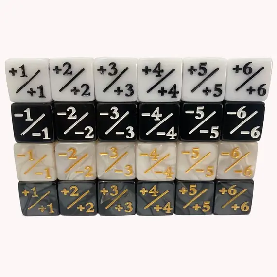 16mm 6 Side Dice Counters +1-1 Kids Toy Counting For MTG The Gathering Card Gaming Token Loyalty Gift 10PCS/Bag