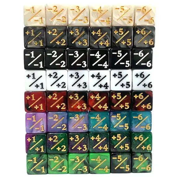 16mm 6 Side Dice Counters +1-1 Kids Toy Counting For MTG The Gathering Card Gaming Token Loyalty Gift 10PCS/Bag