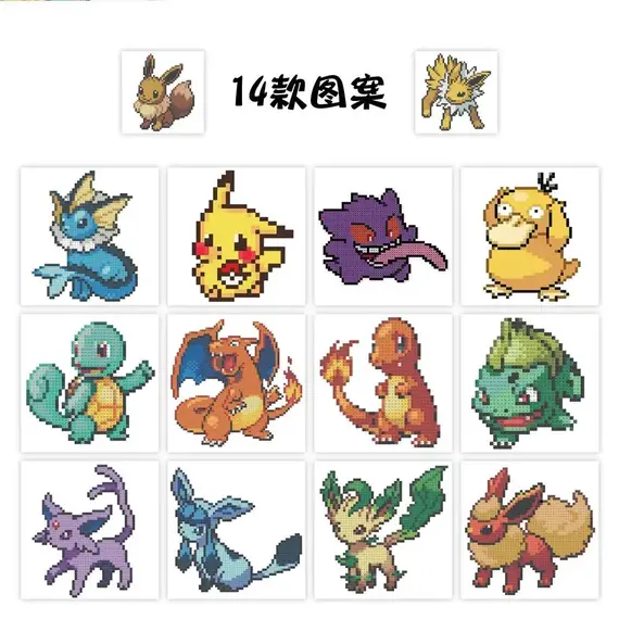 500pcs/Roll Cute Pixel Pokemon Pikachu Cartoon Anime Sealing Stickers DIY Laptop Decals Decoration Stiker Reward Gift Toys