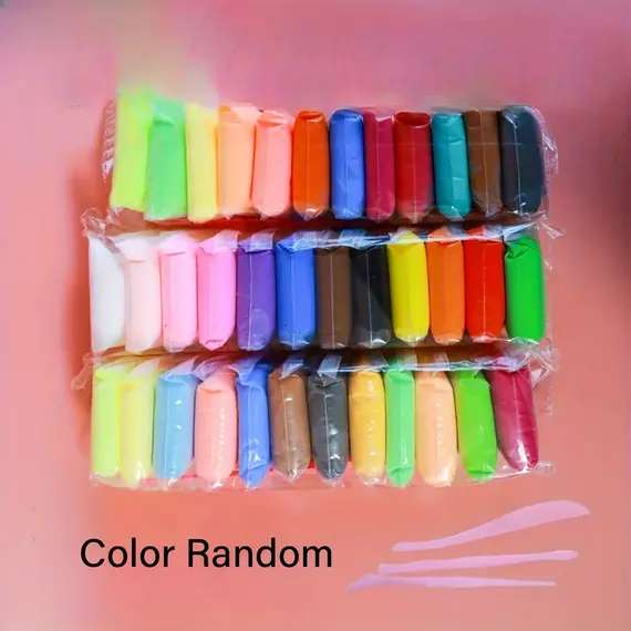 12/24/36pcs Magic Air Dry Clay Set - Non-Toxic Modeling Fun for Kids & Gifts -includes Vibrant Colors and Deluxe Tool Kit