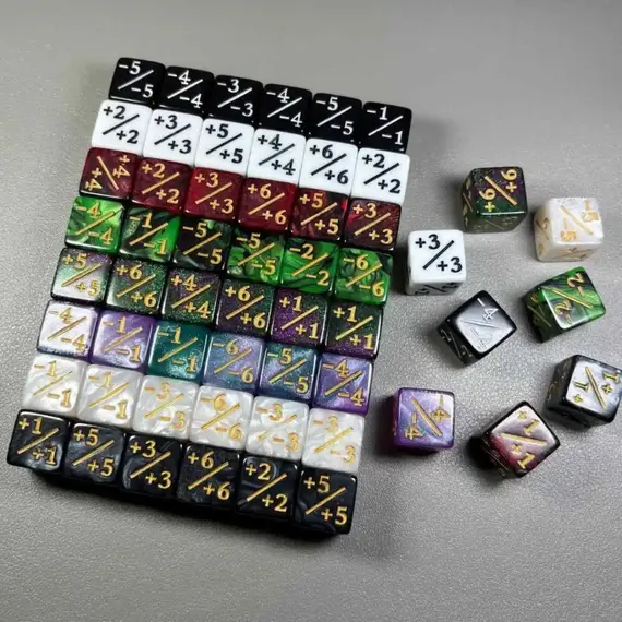 16mm 6 Side Dice Counters +1-1 Kids Toy Counting For MTG The Gathering Card Gaming Token Loyalty Gift 10PCS/Bag