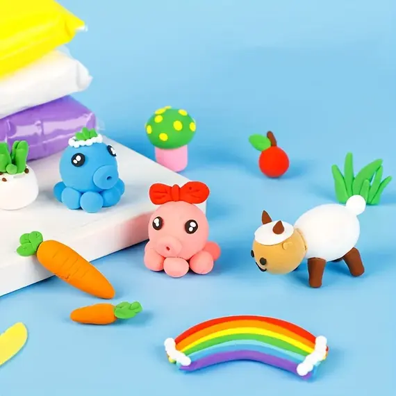 12/24/36pcs Magic Air Dry Clay Set - Non-Toxic Modeling Fun for Kids & Gifts -includes Vibrant Colors and Deluxe Tool Kit