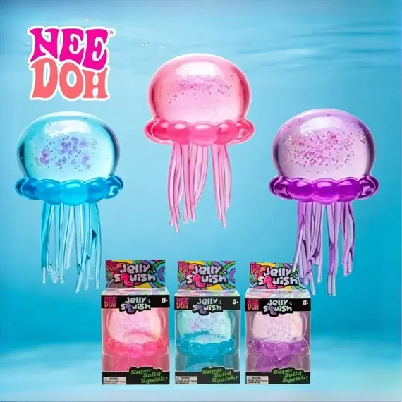 Squishies Nee Doh Jellyfish  Squish Toy Fidget Toy, Water Sensory Soft Jelly Squeeze Stress Relief Fidget Toy Squeeze Blind Box