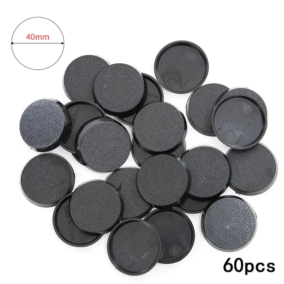 25mm/32mm/40cmm Round Plastic Model Bases for Wargames Table Games Diy Toy Miniature Model People Base 20pcs/40pcs/60pcs