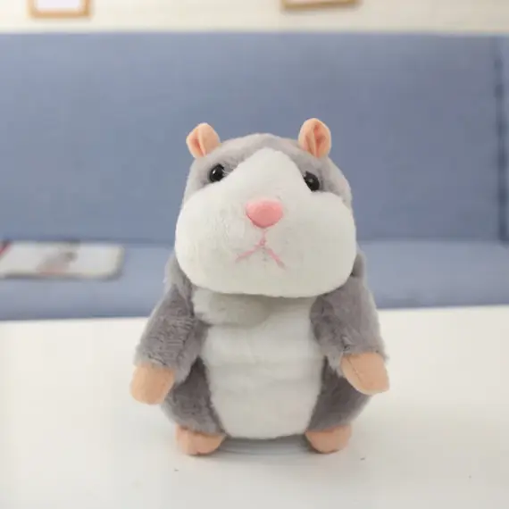 Learn To Imitate Talking Little Hamster Animal Plush Funny Toy Talking Nod Hamster Doll Soothing Crying Baby Toy Kids Gift