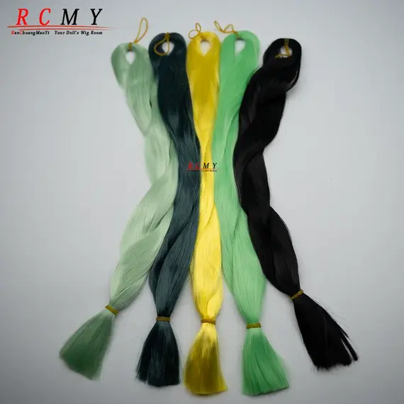 RCMY BJD/SD Doll Hair Rooting Doll Wigs Milk Silk Wigs Hair Transplant Hand-crocheted Light Blue Gold Black Doll Hair Accessor