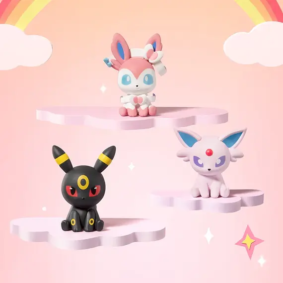 Pokemon Anime Popular Poke Ball Action Figures Eevee Sylveon Umbreon Mini Dolls FUNISM Original Genuine Model Ornament Toys Gift