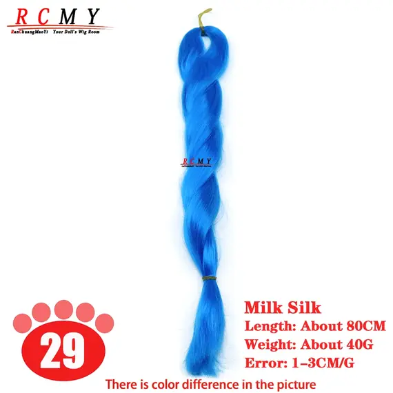 RCMY BJD/SD Doll Hair Rooting Doll Wigs Milk Silk Wigs Hair Transplant Hand-crocheted Light Blue Gold Black Doll Hair Accessor