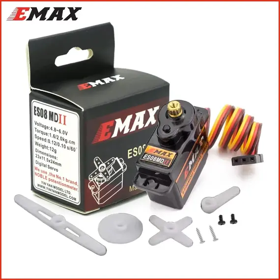 Emax ES08MD ES08MDII 4-6.0V 2kg Metal Gear Mini Digital Servo Futaba/JR Plug For TREX 450 Airplane Helicopter Accessories