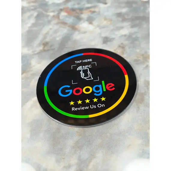 Hilo 13.56Mhz programmable Google Review Card NFC station table NFC Google Reviews display bending card standing brand bracket