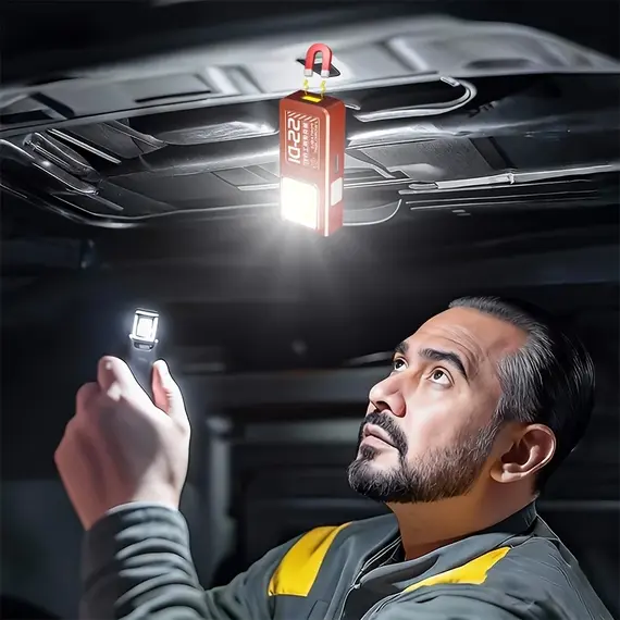 LED COB Mini Flashlight USB Rechargeable Mini Torch Portable Working Light With Magnet Outdoor Emergency Hiking Fishing Lantern