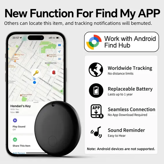 Android Anti-lose Tracker for Google Find My Positioning Far Away Finder Voice Locate Suitcase Keys Bag Toys Smart Airtag
