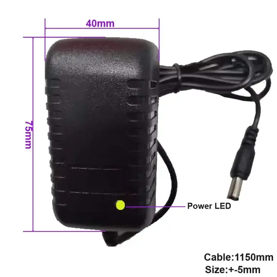 2pcs Power Adapter AC 100-240V Input DC 12V 2A Output Supply Charger Universal Adapter Converter Plug for Camera DVR Router LED