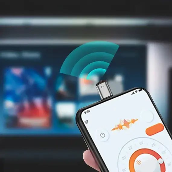 Type C Smartphone Infrared Transmitter Adapter Smart App Control for TV and Devices with Infrared Remote Functionality
