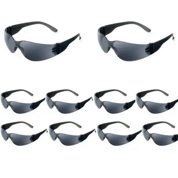 Clear Safety Glasses Anti-Fog Protective Eyewear For Men Women Scratch Impact Resistant Eye Black Protection For Work Lab(10pcs)