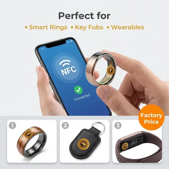 Diameter 6mm NXP NTAG213 NFC Tags  Programmable RFID Stickers Round Waterproof Flexible FPC NFC Labels for Phones Wearables