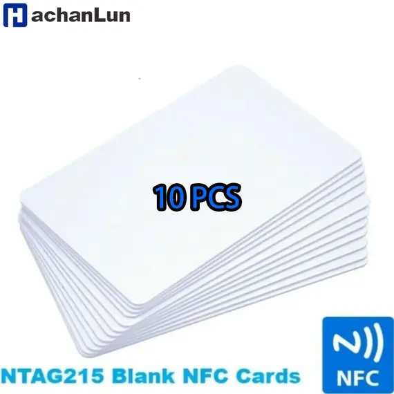 10PCS NTAG215 Blank NFC Cards PVC Tags NFC215 13.56Mhz TagMo Waterproof RFID NFC Phone 504 bytes