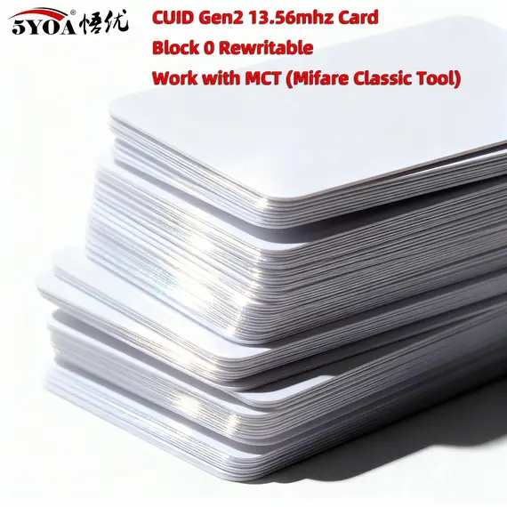 5YOA CUID Card Gen2 Android App MCT Modify UID Changeable NFC 1k s50 13.56MHz RFID Block 0 Writable HF 14443A Clone Duplicate