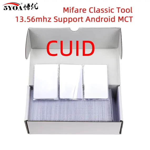5YOA CUID Card Gen2 Android App MCT Modify UID Changeable NFC 1k s50 13.56MHz RFID Block 0 Writable HF 14443A Clone Duplicate