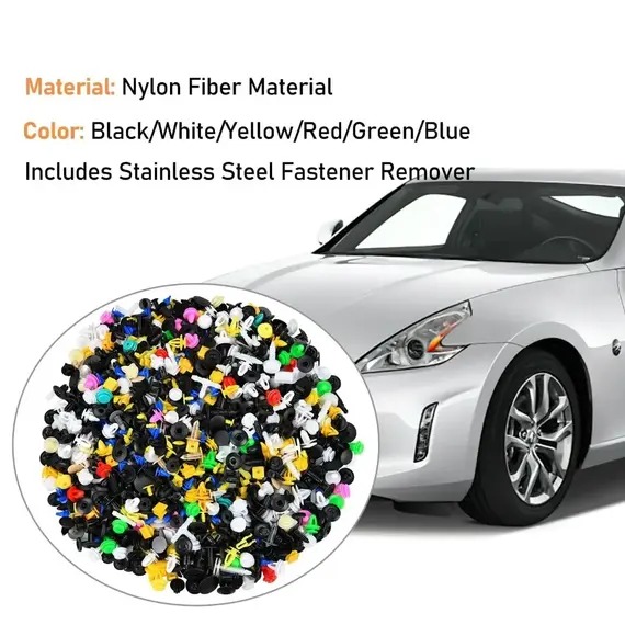 1000Pcs Mixed Car Buckle Car Bumper Door Panel Fixed Clip Universal Car Clip Mixed Car Bumper Fender tive Door Panel Prot
