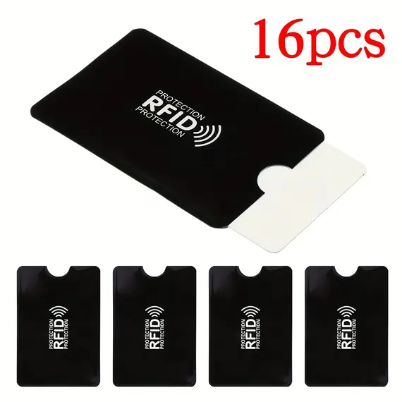 16 Pcs RFID Protection Card Sleeves - Secure Your Credit and Debit Cards- Simple Style for Everyday Use