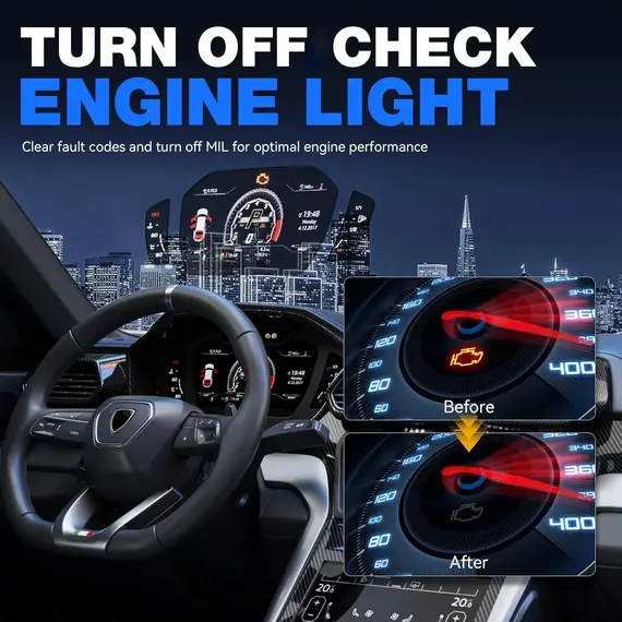 2025 New Model, Supports 8 Languages, Professional Obd2 Car Diagnostic Tool, Direct from the Manufacturer, V510 Professional Code Reader and Scan Tool, Clears Fault Codes, Real-Time Data Stream, Enhanced Engine Fault Code Reading and Reset Tool, Powerful, Modern Design, Durable Structure, No Battery Required