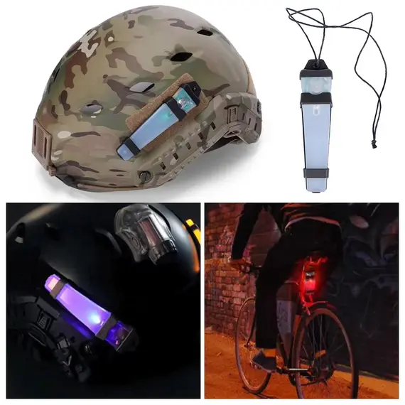 BOOIU Tactical FMA Helmet Safety Flashing Light IR Strobe Waterproof Outdoor Survival Signal Light Hiking Identification Lamp