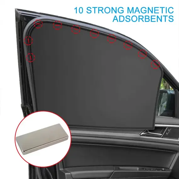 Magnetic Car Sunshade UV Protection Curtains Sun Shield Cover Double Sides Auto Window Sun Shade Protector Cover Diy Accessories