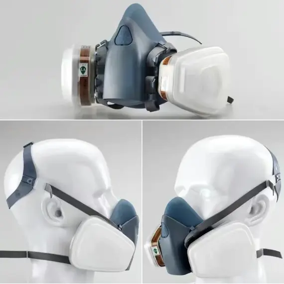 7502 Gas Mask Chemical Respirator Protective Mask Industrial Paint Spray Can Matched with 6000 Filter Anti Organic Gas