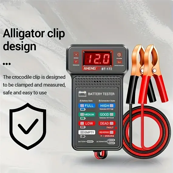 Smart Car Battery Tester, Suitable for Home Self-Checking/Repair Shops, One-Click Diagnosis of Life Span and Capacity, Quick Fault Identification, Intuitive Data Display, Compatible with Multiple Car Models, a Tester That Can Be Used in 10 Different Scenarios