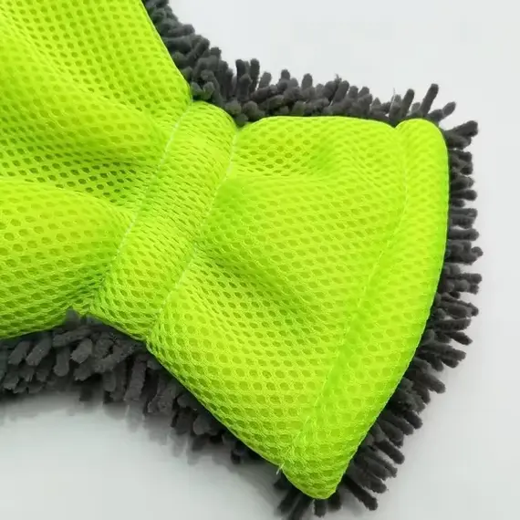 Car Wash Gloves Microfiber Wipe Car Sponge Scratch Free Car Wash Cleaning Coral Velvet Double-Sided Cleaning Tool