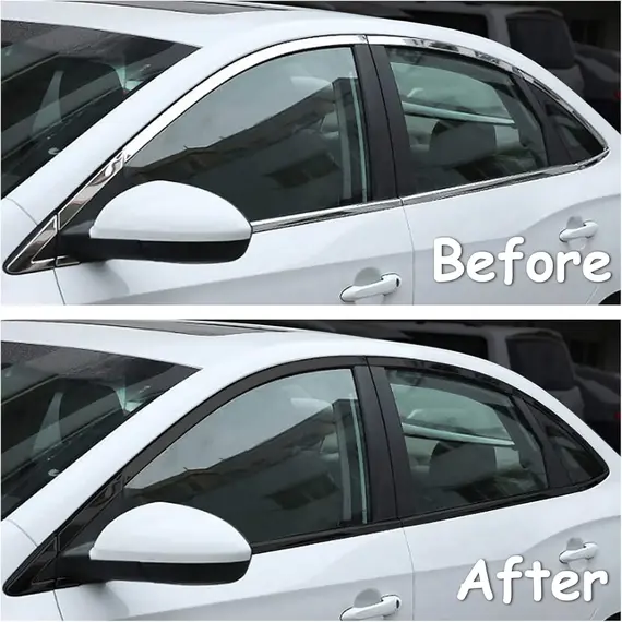 3/5/7/10CM Glossy Black Vinyl Wrap Stripes Chrome Delete Blackout Vinyl Window Trim Film For Car Interior Hood Roof Pillar