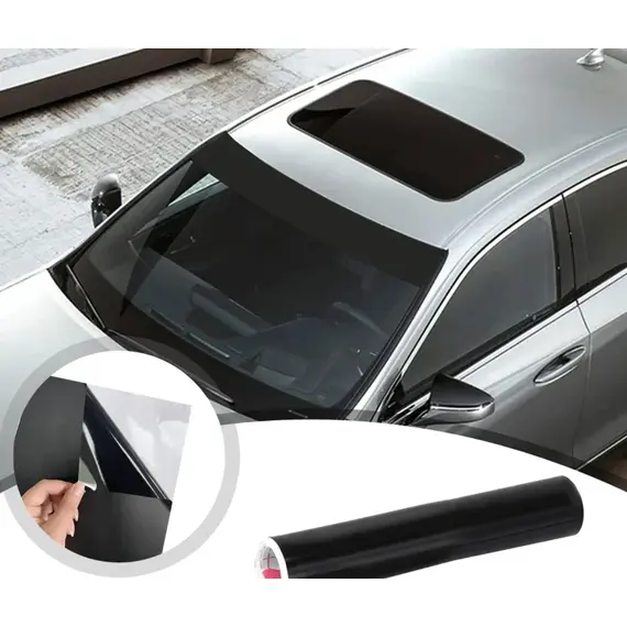 3/5/7/10CM Glossy Black Vinyl Wrap Stripes Chrome Delete Blackout Vinyl Window Trim Film For Car Interior Hood Roof Pillar