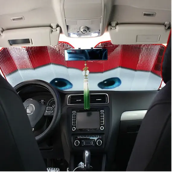 Car Solar Protection 6 Colors Eyes Heated Windshield Sunshade Car Window Windscreen Cover Sun Shade Auto Sun Visor Car-covers