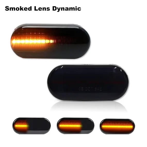 2X LED Dynamic Side Marker Turn Signal Light Indicator for VW Bora Golf 3 4 MK4 Jette Lupo Passat Z2 3BG Polo SB6 SEAT Ibiza T5