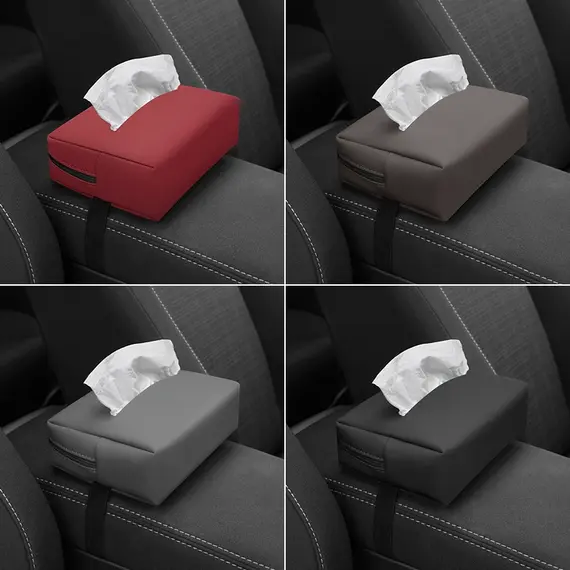 Car Tissue Box, Sunshade Seat Backrest Suspension Tissue Box, Car Armrest Box, Tissue Storage Box, Car Storage and Organization