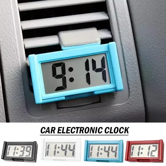 Car Electronic Clock Dashboard Time Electronic Digital Display Car Clock Self Adhesive Simple Digital Clock Car Accessories