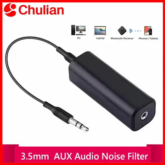 3.5mm Audio Aux Cable Anti-interference Ground Loop Noise Filter Lsolator Eliminate Cancelling For Home Stereo Car Audio System
